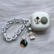 Applicable QCY T11 ANC1 Wireless Bluetooth Headset Case Personalized Bracelet N10 Cartoon Astronaut Soft Case QCY T13 X gray