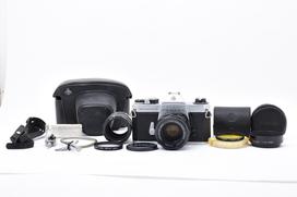 [USED] Pentax Spotmatic F Silver SLR Film Camera w. 50mm f/1.4 Lens, Mint, From JAPAN