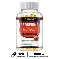 Xemenry Berberine HCl 1800mg, 120 Veggie Capsules — Berberis aristata Extract for Metabolic & Overall Wellness 120*1