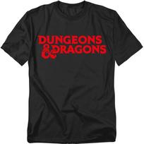 Dungeons And Dragons Type Logo Adult T-Shirt L red