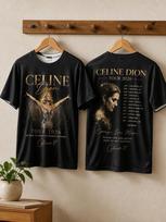 Celine Dion Koncertinis 2026 m. Grafinis Marškinėlis S brown