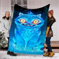 Personalized Custom Name Blanket - Kpop Demon Hunters Print Design,Blanket for Sofa,Bed,Travel,Camping - Soft and Warm, Great Gift 80cmx120cm blue