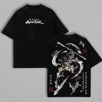Avatar The Last Airbender 2026 New Washed T-shirt Men and Women Cotton Y2K Clothing Fashion O-Neck Short Sleeved Tee Streetwear 130 gray