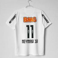Vyriški Retro futbolo marškinėliai Brazilija Santos 11 Neymar Edition Trumpomis rankovėmis Futbolo marškinėliai Gerbėjų Treniruotėms Small