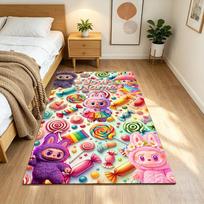 Labubu Customized Name Carpet Perfect for Dormitory Bedrooms Entryway Hallway Antislip Carpet Decorate Offices Spiritual Gift 80cmx120cm