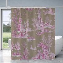 Toile De Jouy sulankstoma pertvara vonios užuolaida Quarto daiktams Vonios reikmenų rinkiniai Pilnas komplektas Dušas Dušo užuolaida Užuolaidos W90XH180cm
