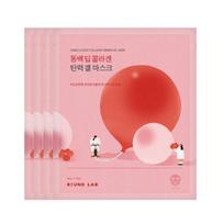 Round Lab Camellia Deep Collagen Firming Gel Mask (4 Sheets + 1 Bonus Sheet) red