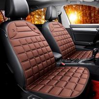 Šildomos automobilio sėdynės pagalvėlės užvalkalas Šildomas Šildymas Žiema Buitinė pagalvė Universali 12V Šildymas Sėdynės pagalvėlė Auto Priedai Elektrinis Sėdynės Šildytuvas 1 pc ruda