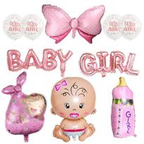 Pacifier Baby Foil Balloon Set Baby Shower Birthday Party Decor Baby girl bow pink