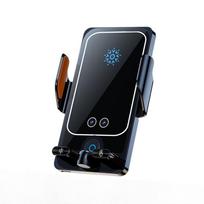 66W Wireless Fast Charging Car Phone Holder and Navigation Mount black
