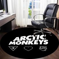 1 vnt. Arctic Monkeys kėdės kilimėlis biurui, neslystantis, minkštas ir patvarus biuro kilimas interjero dekoravimui 100cm gray