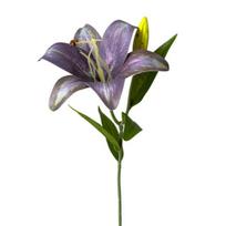 Faux Lily Flowers Bulk Realistic Artificial Tiger Lily Long-lasting Fake Lily Stem for Floral Arrangement Wedding Party Home Decor violetinė