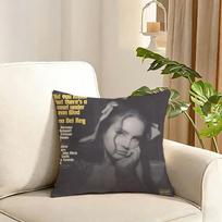 Lana Del Rey Hot Music Album Cushion Cover Reversible Plush Pillow Cover Soft Fluffy Home Decor for Sofa Bedroom 30x30cm beige