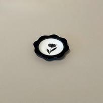 Vintage Tulip Ceramic Dinnerware Set 2025 New Retro Bowls Plates Dishes Tableware black