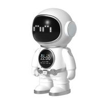 Išmanusis DI pupelių maišas Žaislas Kosminis Robotas WIFI Bluetooth Garso Balso Dialogas Vaikų Ankstyvojo Ugdymo Mokymosi Partneris Mac black