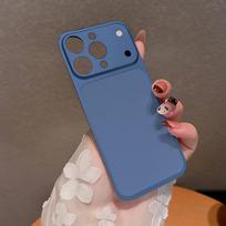 Matinė plona plėvelė iPhone 16 15 14 13 Pro Max, konvertuojama į 17 Pro Max, galinės lipnios apsauginės plėvelės su kameros objektyvo apsauga For iPhone 13Pro Max mėlyna