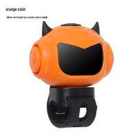High-decibel Electric Bicycle Horn with Three-color Ambient Light and USB-C Charging, Universal for Bikes and Strollers orange