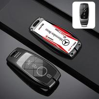 Lenktynių stiliaus dizaino raktų dėklo apvalkalas Mercedes Benz A C E S G klasės GLC CLE CLA GLB GLS W177 W205 W213 W222 X167 AMG black