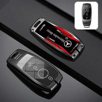 Lenktynių stiliaus dizaino raktų dėklo apvalkalas Mercedes Benz A C E S G klasės GLC CLE CLA GLB GLS W177 W205 W213 W222 X167 AMG black