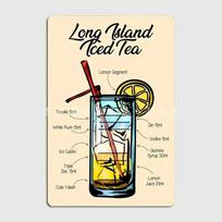 Long Island Ice Tea Recipe Metal Sign Cinema Kitchen Kitchen Decoration Poster Tin Sign Poster 20x30cm（7.8x11.8inch）
