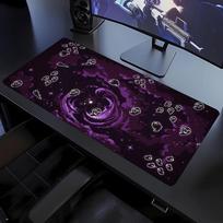 Aesthetic Dark Purple Cloud Gaming Mouse Pad Non Slip Rubber Mat Stitched Edge Desk Pad For Laptop Keyboard For Daily Work Use 900x400x2mm