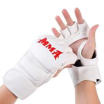MMA Boxing Gloves Half-Finger Training Punching Bag Sandbag Muay Thai Kickboxing Adult Combat Sports MMA White white