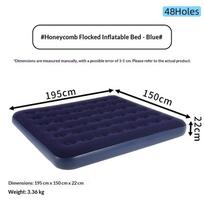 1Pcs Inflatable Air Mattress Air Bed, Quick Inflation Valve, Flocked Surface Thick Durable Portable Travel Camping Guest Bed 200x150x22cm