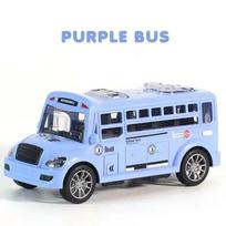 Mokyklinio autobuso modelio automobilis Vaikams Žaislai, Vaikų mokomieji žaisliniai automobiliai, Miniatiūrinis žaidimo transporto priemonės inercinis ratas, berniukų gimtadienio dovana violetinė
