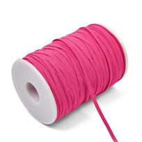 Spalvingas elastinis gumos diržas drabužiams ir bagažui, 3-6 mm pink