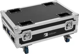 Roadinger Flightcase su 4x AKKU BAR-6 Glow QCL Flex QuickDMX ir įkrovimo funkcija