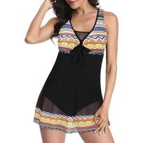 Split Swimsuit Women's Bikini Sexy Spicy Girl Print Swimsuit XL juoda