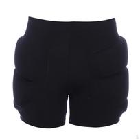 EVA Short Pants Protective Gear Impact Pad ice Skating Snowboard for Women Men Kids M black