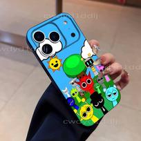 S-Sprunki animacinis telefono dėklas, skirtas iPhone 17,16,15,11,12,14,13 Pro Max Mini XS,XR,7 Plus 16E Air, atsparus smūgiams, minkštas dangtelis iPhone17 blue