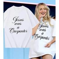 Jesus Was A Carpenter Sabrina Carpenter tshirts Women youthful modern style t shirt feUnisex Japanese comic clothing 2XL beige