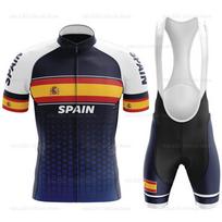 2026 Ispanijos vyrų komandos dviračių marškinėlių komplektas Vasariniai MTB dviračių drabužiai Uniforma Maillot Ropa Ciclismo Hombre Dviračių sportinė apranga Kostiumas M