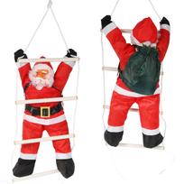 Santa Claus climbing a ladder, decoration 60cm