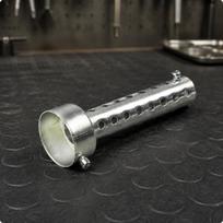 Motociklo duslintuvo tiuningas pertvara šerdis nerūdijančio plieno akustinis slopintuvas įdėklas 48CM Silencer - Silv gray