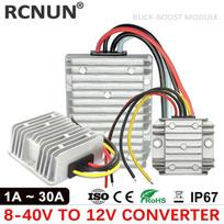 RCNUN 8-40V į 12V 3A 4A 6A 10A 15A 20A 25A 30A Automatinis Buck-Boost DC-DC keitiklis Reguliatorius 12V Maitinimo šaltinis Automobiliams Saulės energijai 8-40V to 12V 3A