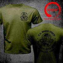 Us Marine Corps Combat Diver School Usmc Tshirt 100 Cotton Oneck Short Sleeve Summer Casual Unisexs Tshirt Streetwear Tee Shirt 4XL brown