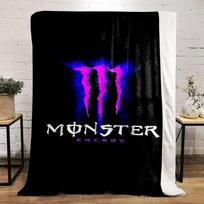 Purple Monster Energy Logo Warm blanket Design Flannel blanket for bedroom, living room, sofa, and nap. 130x150cm(51*59in)