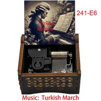 Mozarto Rondo Alla Turca Turkų maršas 18 natų Mechaninė muzikinė dėžutė Fortepijono mokytojams Studentams Gimtadienio Kalėdų Naujųjų Metų Dovana 3 241-E6 black