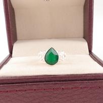 925 Sterling Silver Green Onyx Gemstone Jewelry Handmade Boho Ring Gift For Her RR-59-21 13 beige