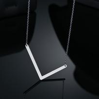 Stainless Steel Gold Color Letter Pendant Choker Charm Name Necklace 26 Letter  Necklace Women Fine Z&45cm black