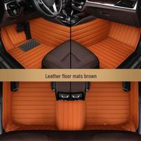 Genuine Leather Floor Mats for Porsche Cayenne, Macan, Panamera, Taycan (2013-2024) beige