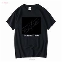 Fangtasia Essential T Shirt long or short sleeves vintage Washed Comfortable Breathable streetwear graphic Slightly Soft Unisex XL black