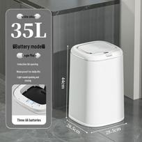 2026 Išmanus indukcinis šiukšliadėžė - 40L LED sandarus užraktas su kvapo kontrole svetainei 40L black