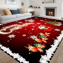 Kalėdos Didelis Kilimas Kalėdų Senelis Sniego Senis Gyvenamojo Kambario Kilimėlis Dekoras Sofa Stalas Didelis Miegamojo Lovos Šoninis Pėdos Raudonas Kilimėlis Dekoracija Kilimas 40x60cm