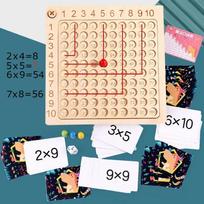 Žaislai Edukaciniai Montessori Mediniai Kūdikiui 99 Daugybos Sudėties Lentelė Ikimokyklinis Matematika Aritmetika Mokymo Priemonės Dovanos Vaikams beige
