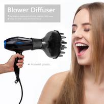 Universal Hair Diffuser Funnel Shape Blow Dryer Diffuser Hair Dryer Diffuser Attachment for Curly and Natural Wavy Hair China Mainland black
