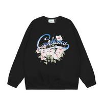 American trendy brand Casablanca crew neck sweater hoodie men's couple ins autumn and winter thickened long-sleeved women's t xl (european code) white